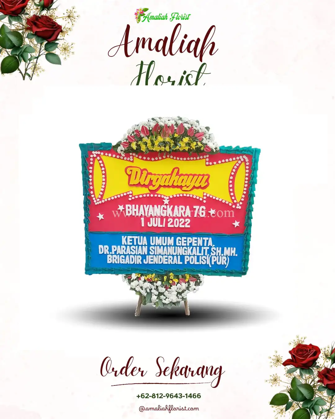 Papan Bunga HUT Ulang Tahun Terentang